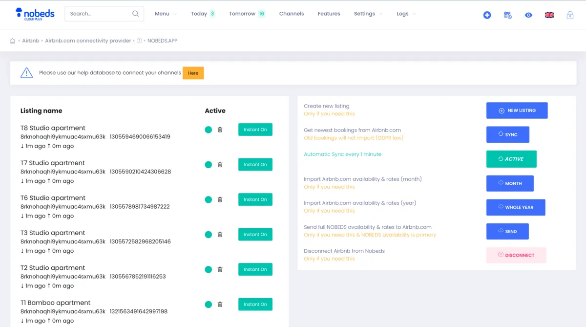 Airbnb API Verbindung