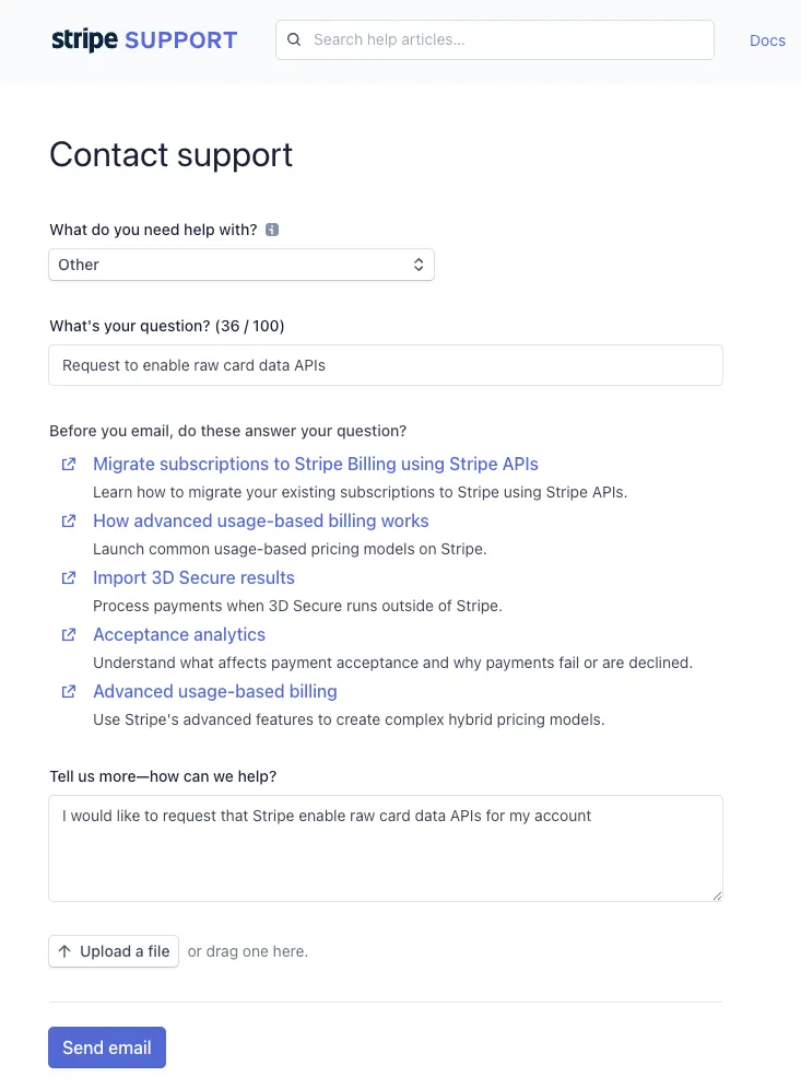 How to contact Stripe illustration