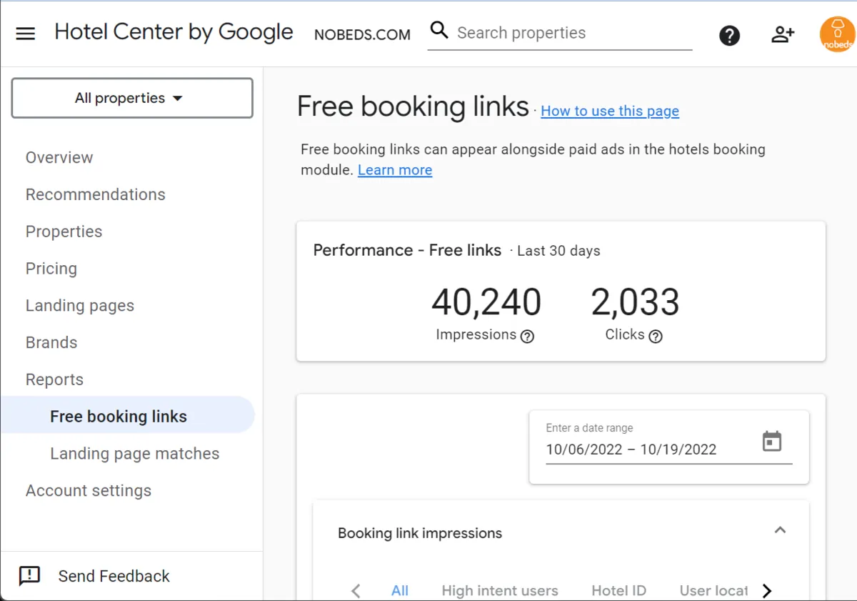 Kostenlose Buchungslinks