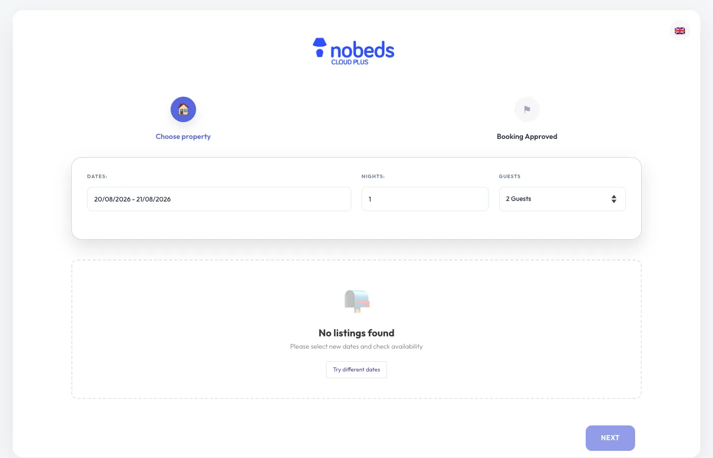 Direct Booking Engine Step Embed Preview