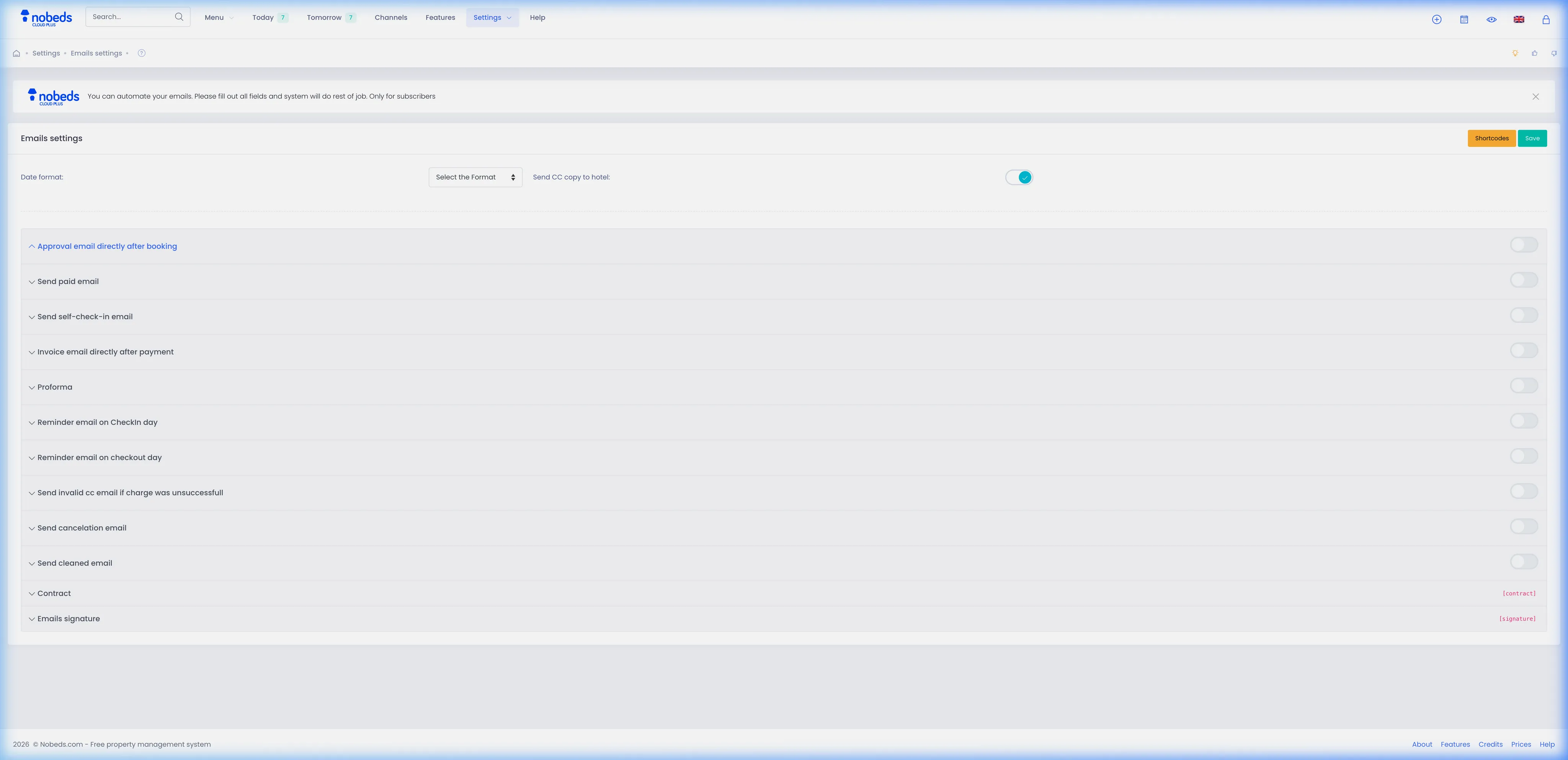 Email Template Trigger Options