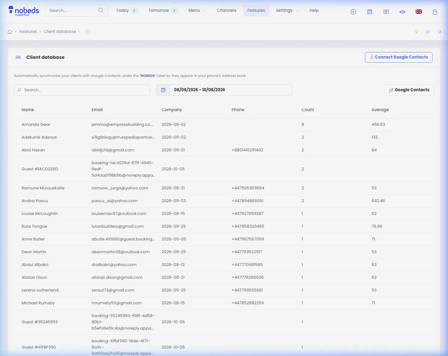 Google Contacts Connection