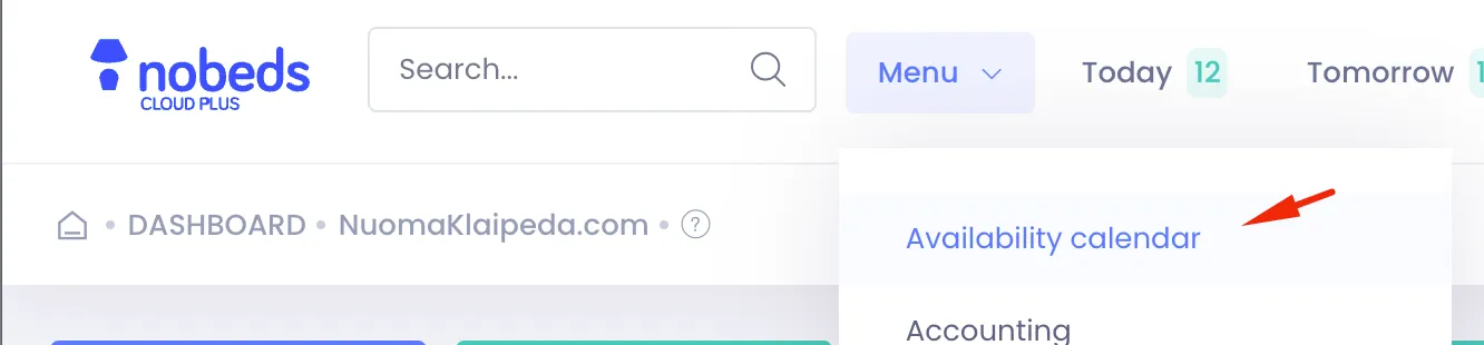 How to check availability menu