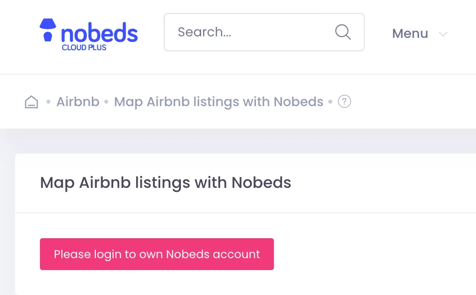 Connect with Airbnb button