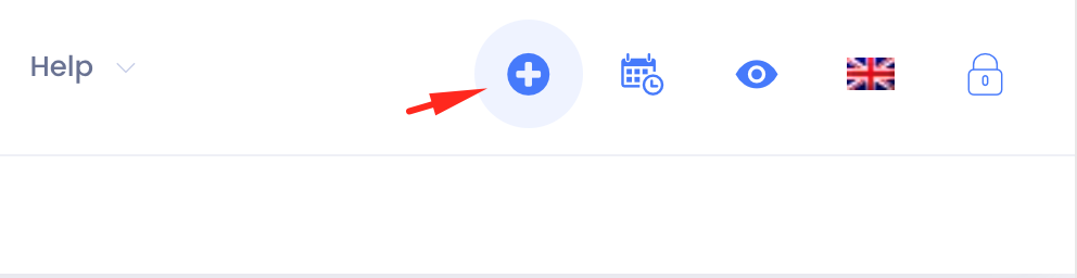 Create booking from top menu